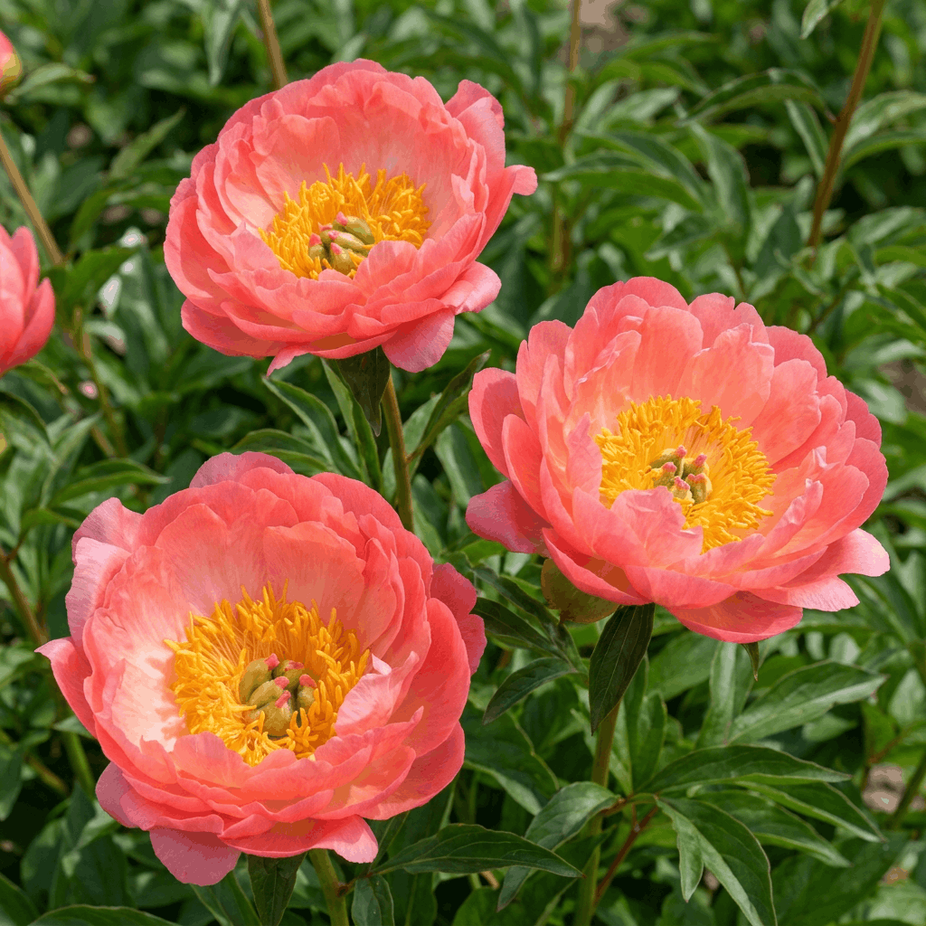 Peony Coral Sunset