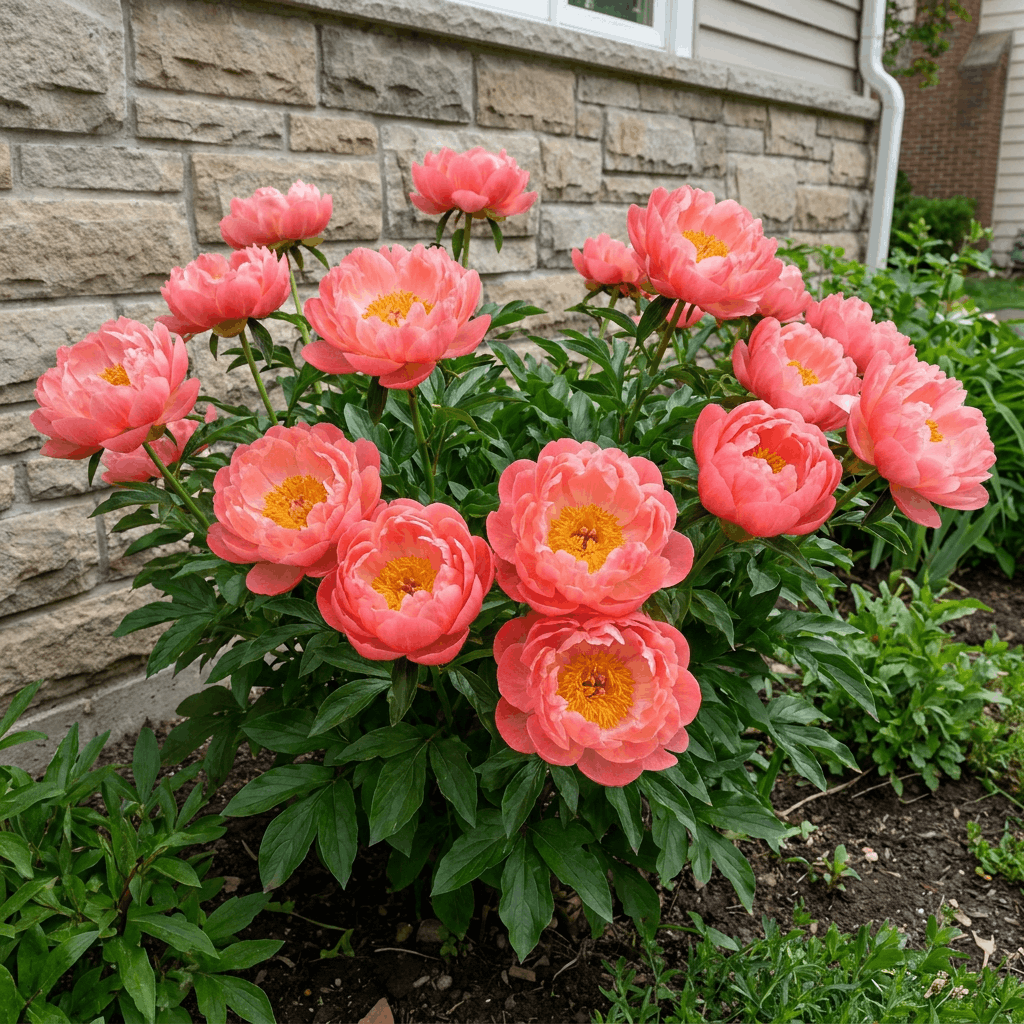 Peony Coral Sunset